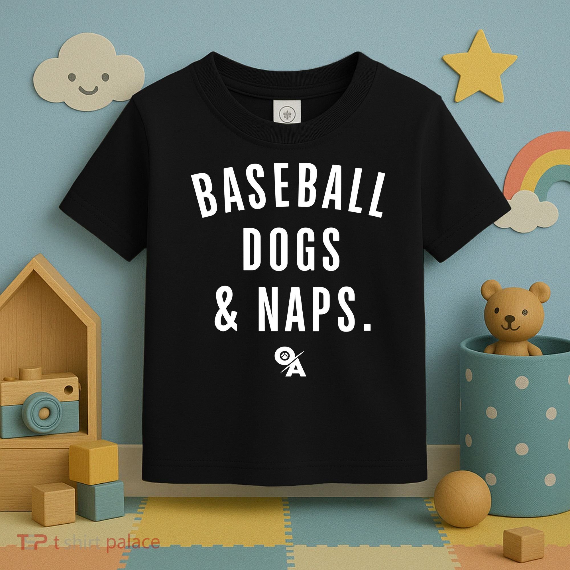 Baseball Dogs And Naps Toddler T-Shirt