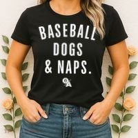 Baseball Dogs And Naps Women's T-Shirt thumb 2