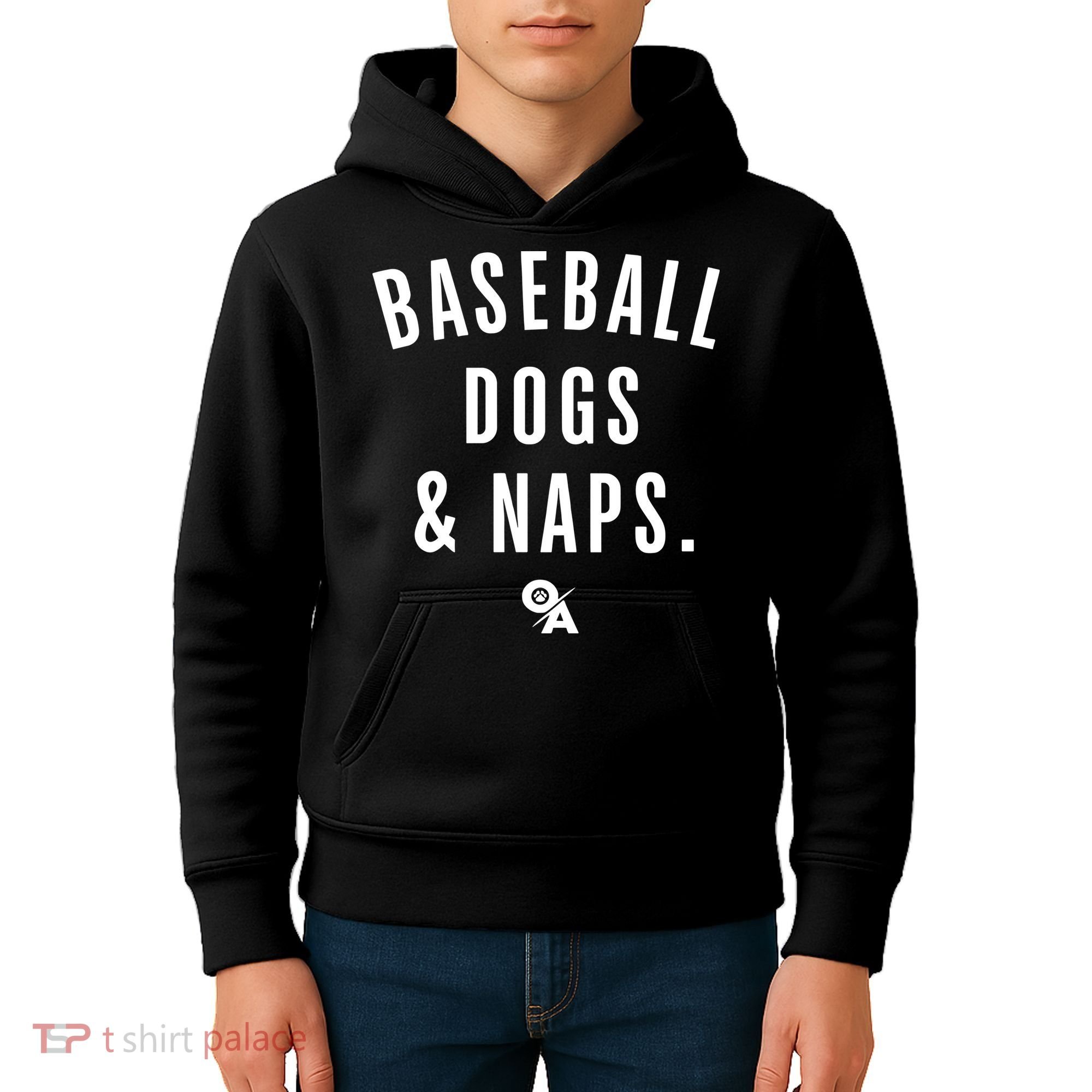 Baseball Dogs And Naps Kids Hoodie