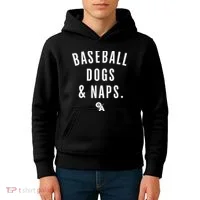 Baseball Dogs And Naps Kids Hoodie thumb 4