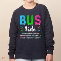 Bus Driver Aide Back To School Matching Group Squad Women's Sweatshirt thumb 0