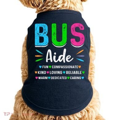 Bus Driver Aide Back To School Matching Group Squad Doggie Tank
