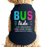 Bus Driver Aide Back To School Matching Group Squad Doggie Tank thumb 0