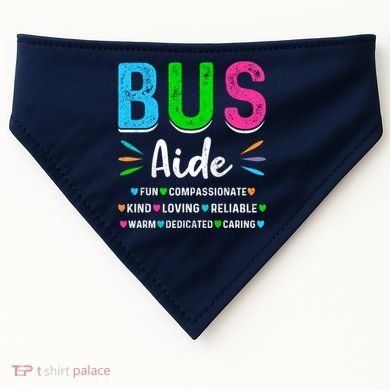 Bus Driver Aide Back To School Matching Group Squad USA-Made Doggie Bandana