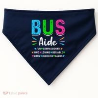 Bus Driver Aide Back To School Matching Group Squad USA-Made Doggie Bandana thumb 0