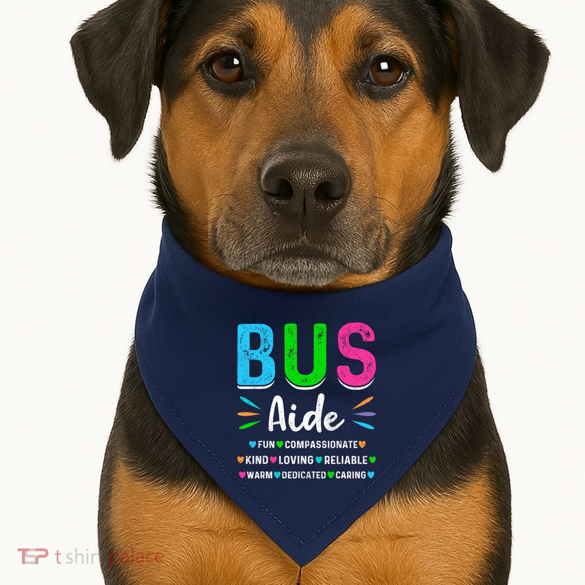 Bus Driver Aide Back To School Matching Group Squad USA-Made Doggie Bandana