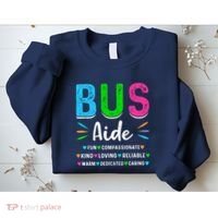 Bus Driver Aide Back To School Matching Group Squad Sweatshirt thumb 2