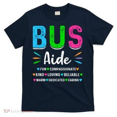 Bus Driver Aide Back To School Matching Group Squad T-Shirt