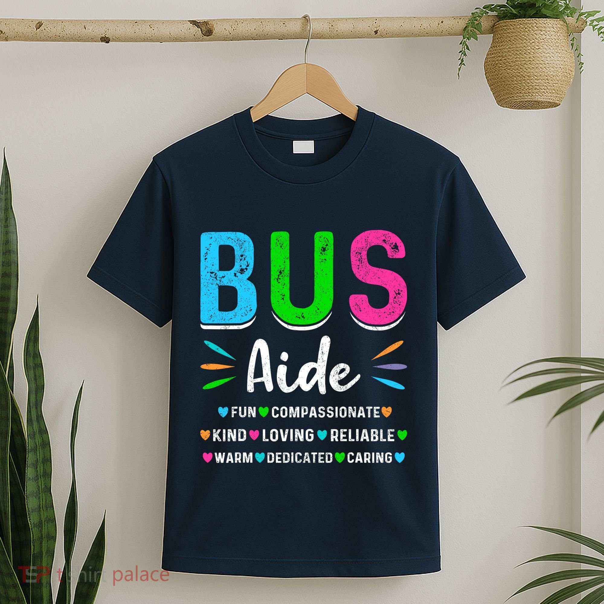 Bus Driver Aide Back To School Matching Group Squad T-Shirt