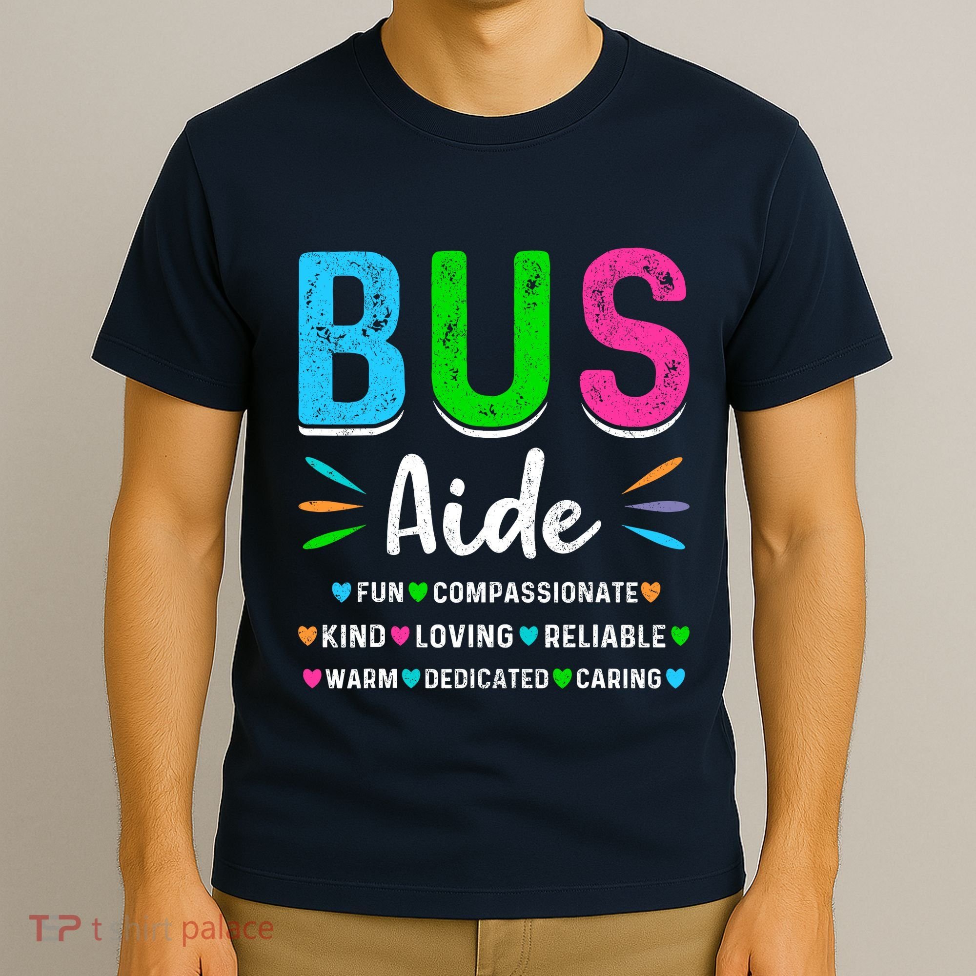 Bus Driver Aide Back To School Matching Group Squad T-Shirt