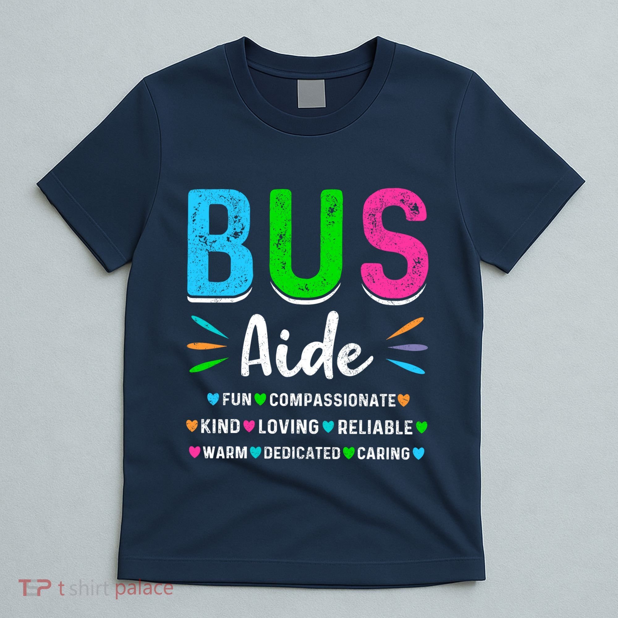 Bus Driver Aide Back To School Matching Group Squad T-Shirt