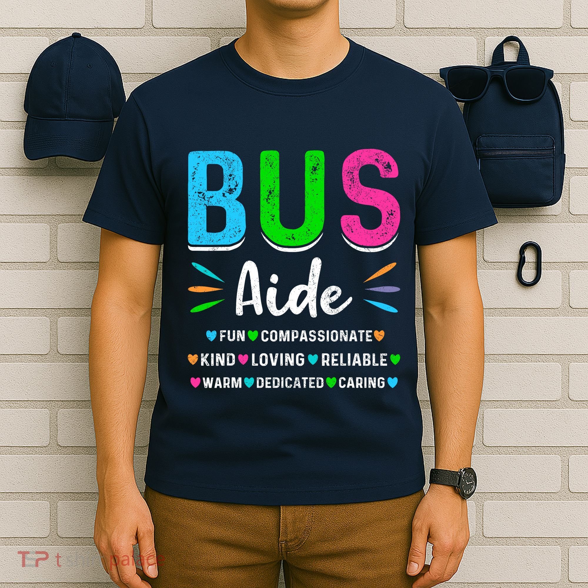 Bus Driver Aide Back To School Matching Group Squad T-Shirt