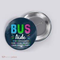 Bus Driver Aide Back To School Matching Group Squad Button thumb 0