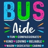 Bus Driver Aide Back To School Matching Group Squad Button thumb 1