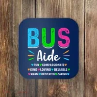 Bus Driver Aide Back To School Matching Group Squad Coaster thumb 0