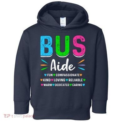 Bus Driver Aide Back To School Matching Group Squad Toddler Hoodie