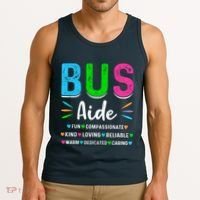 Bus Driver Aide Back To School Matching Group Squad Tank Top thumb 3