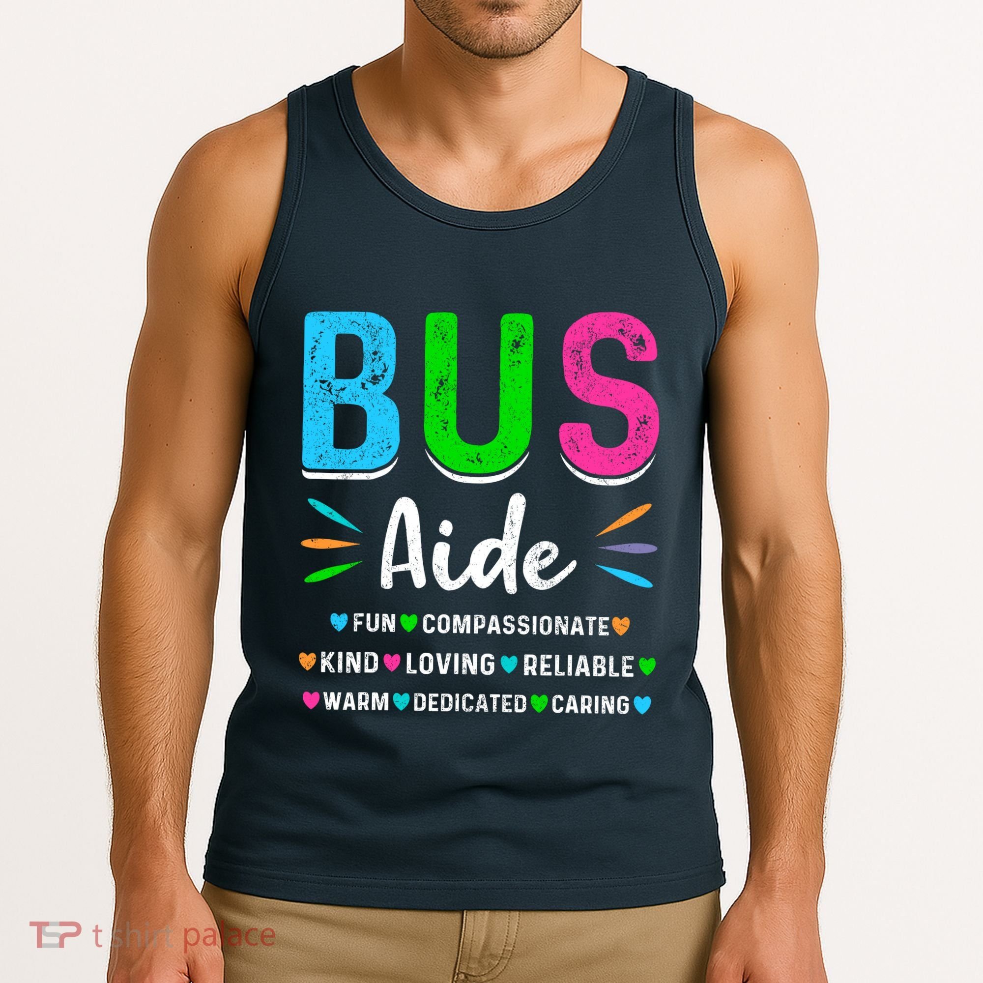 Bus Driver Aide Back To School Matching Group Squad Tank Top