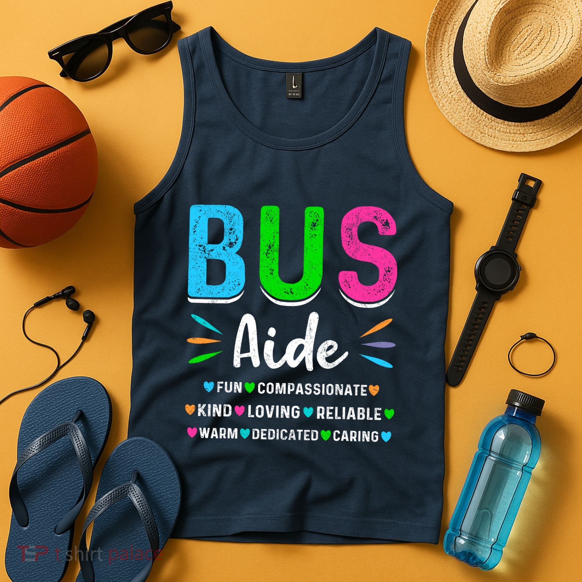 Bus Driver Aide Back To School Matching Group Squad Tank Top