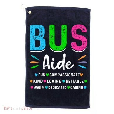 Bus Driver Aide Back To School Matching Group Squad Golf Towel