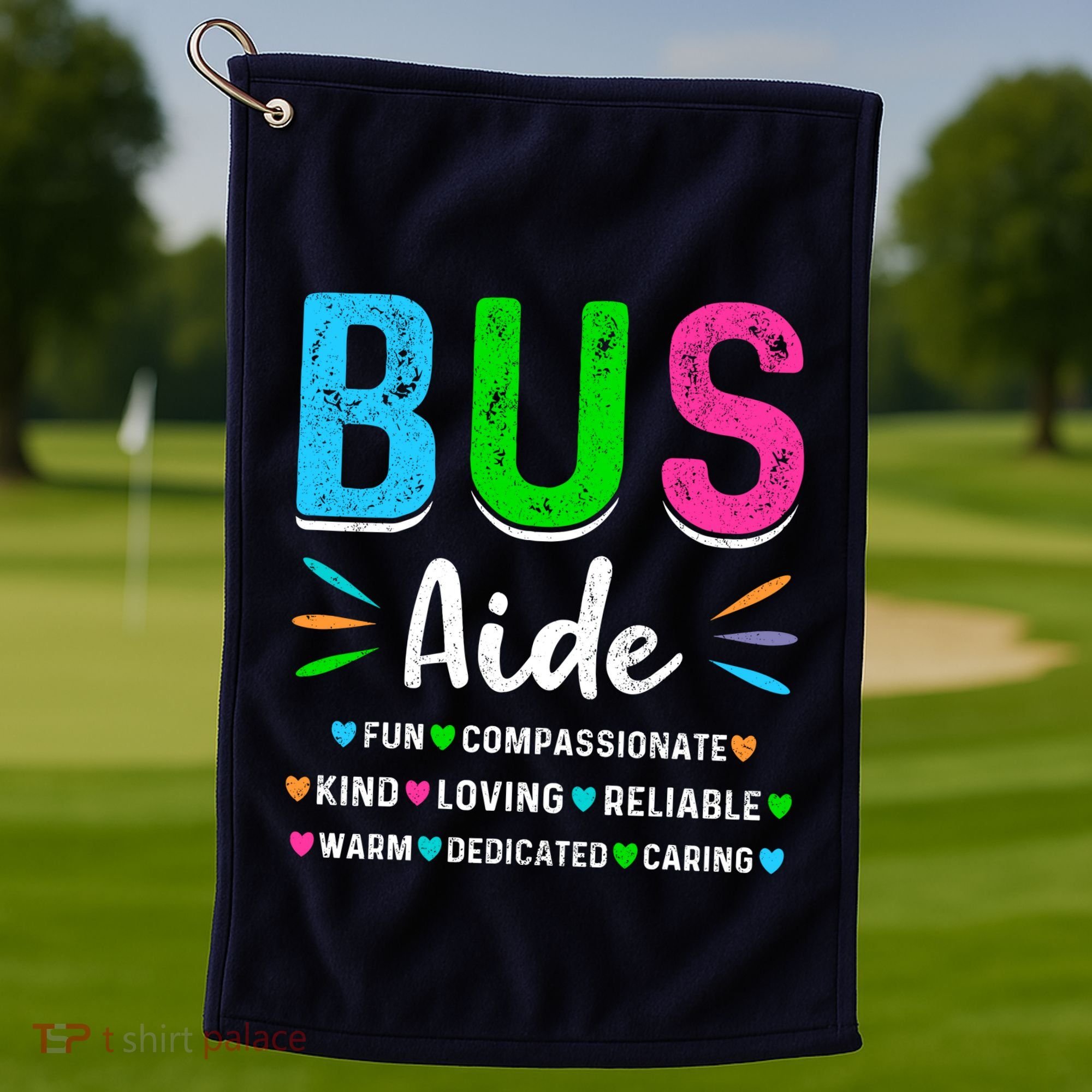 Bus Driver Aide Back To School Matching Group Squad Golf Towel