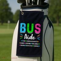 Bus Driver Aide Back To School Matching Group Squad Golf Towel thumb 2