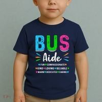 Bus Driver Aide Back To School Matching Group Squad Toddler T-Shirt thumb 2