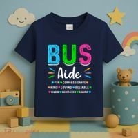 Bus Driver Aide Back To School Matching Group Squad Toddler T-Shirt thumb 3