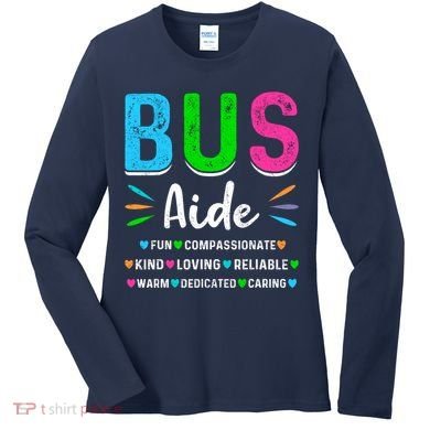 Bus Driver Aide Back To School Matching Group Squad Women's Long Sleeve Shirt