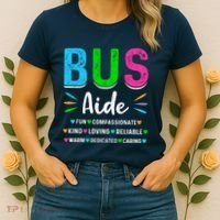 Bus Driver Aide Back To School Matching Group Squad Women's T-Shirt thumb 2