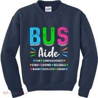 Bus Driver Aide Back To School Matching Group Squad Kids Sweatshirt thumb 0