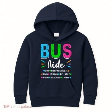 Bus Driver Aide Back To School Matching Group Squad Kids Hoodie