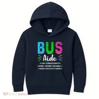 Bus Driver Aide Back To School Matching Group Squad Kids Hoodie thumb 0