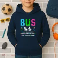 Bus Driver Aide Back To School Matching Group Squad Kids Hoodie thumb 2