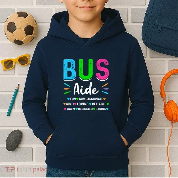 Bus Driver Aide Back To School Matching Group Squad Kids Hoodie