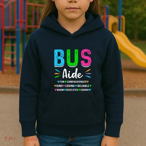 Bus Driver Aide Back To School Matching Group Squad Kids Hoodie