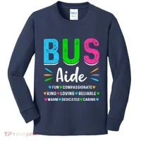 Bus Driver Aide Back To School Matching Group Squad Kids Long Sleeve Shirt thumb 0