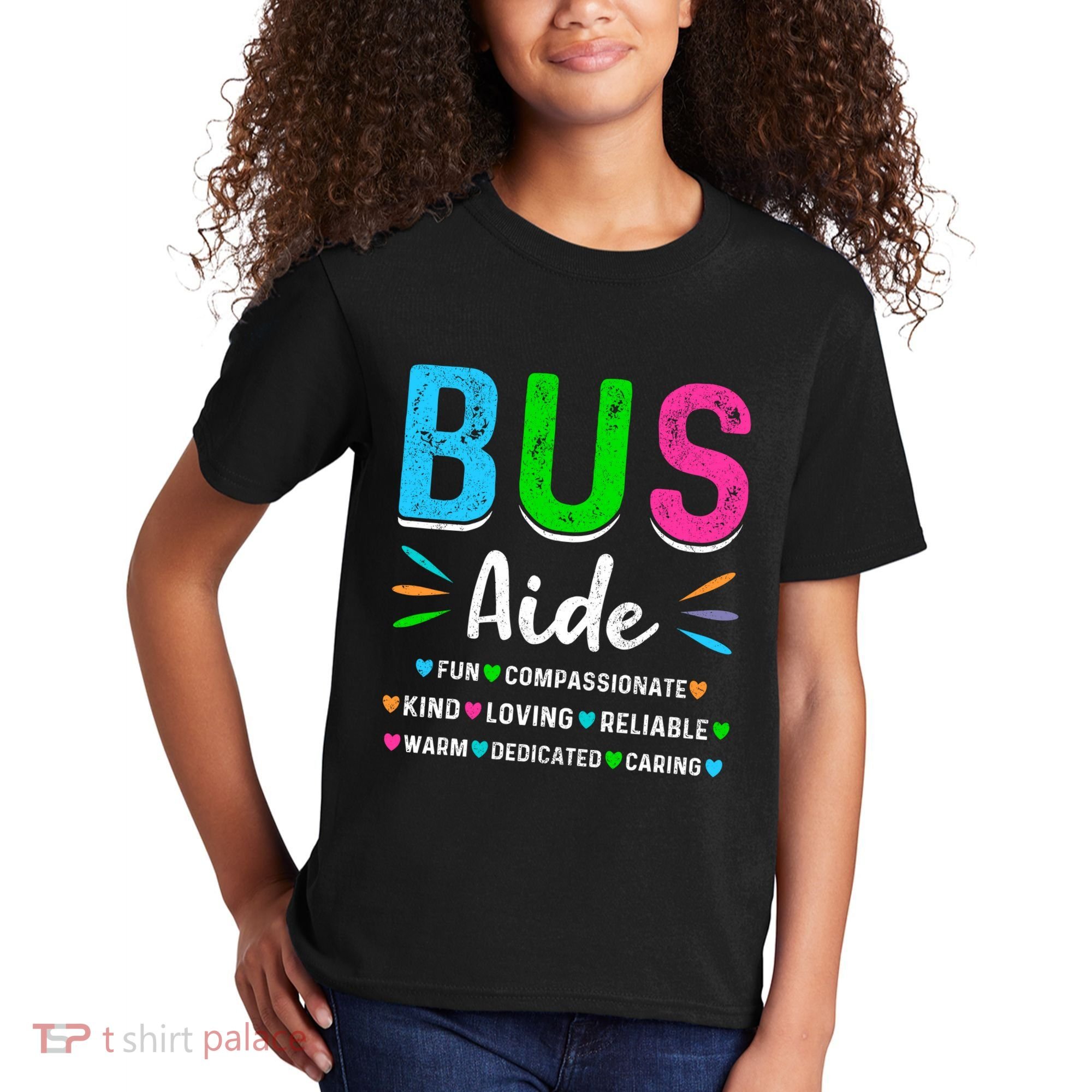 Bus Driver Aide Back To School Matching Group Squad Kids T-Shirt