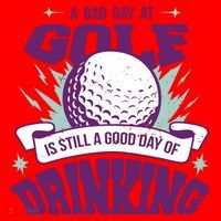 Bad Day At Golf Funny Santa Hat thumb 1