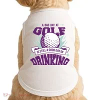 Bad Day At Golf Funny Doggie Tank thumb 0