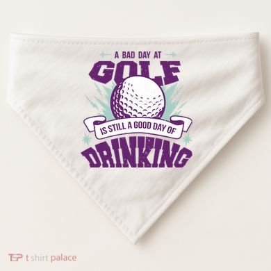 Bad Day At Golf Funny USA-Made Doggie Bandana