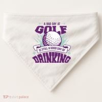 Bad Day At Golf Funny USA-Made Doggie Bandana thumb 0