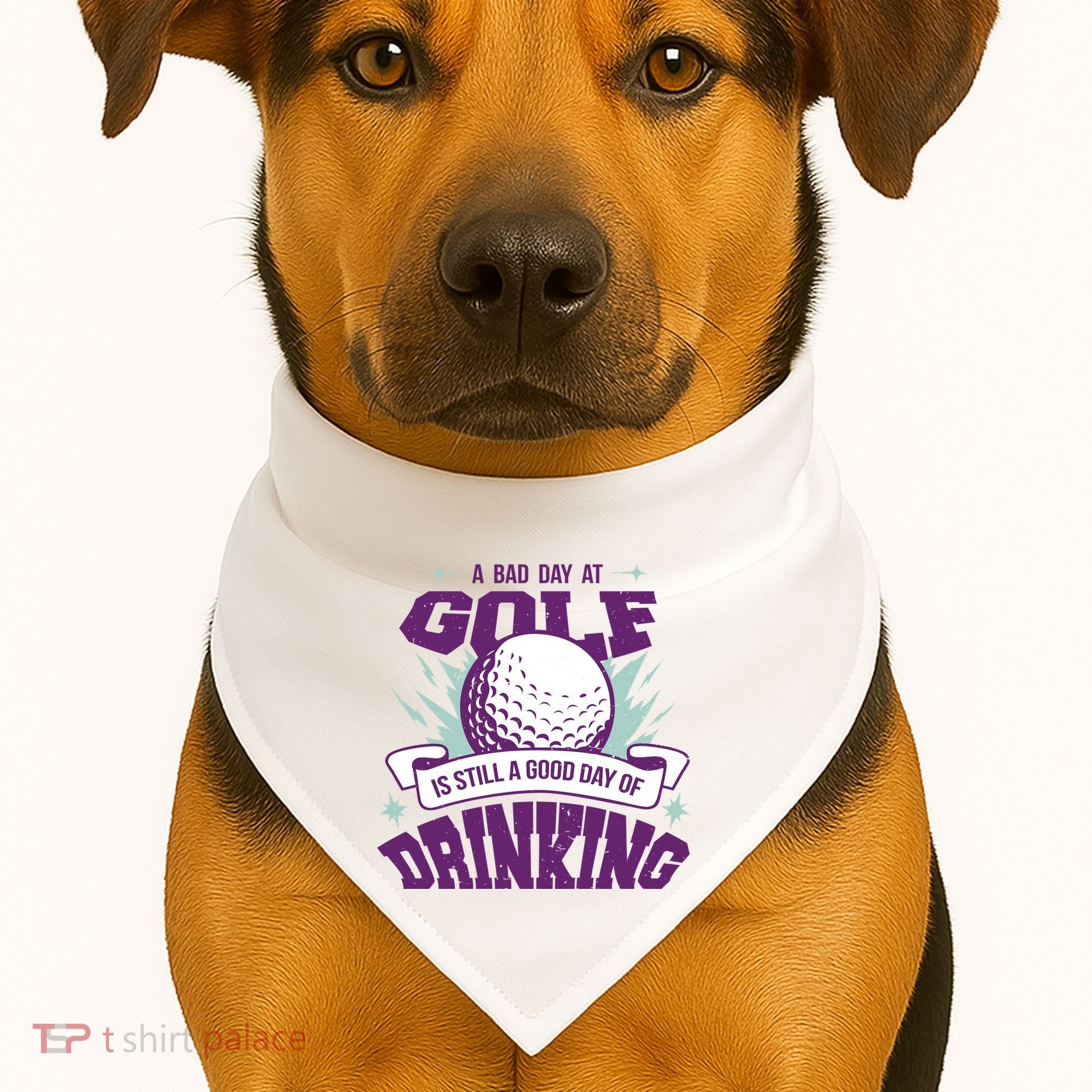 Bad Day At Golf Funny USA-Made Doggie Bandana