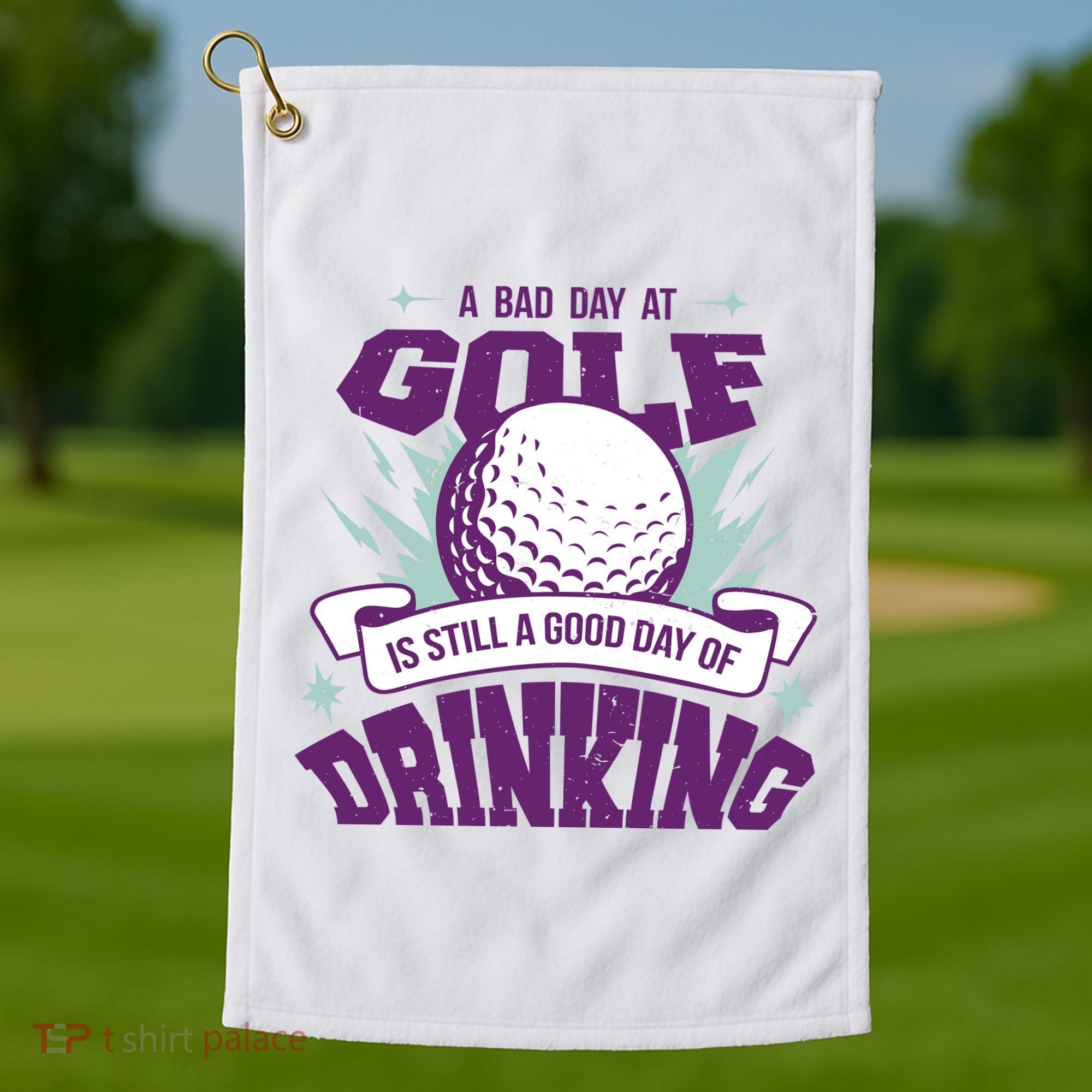 Bad Day At Golf Funny Golf Towel