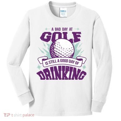 Bad Day At Golf Funny Kids Long Sleeve Shirt
