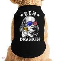 Ben Drankin Benjamin Franklin Funny Ing 4th Of July Usa Great Gift Doggie Tank thumb 0