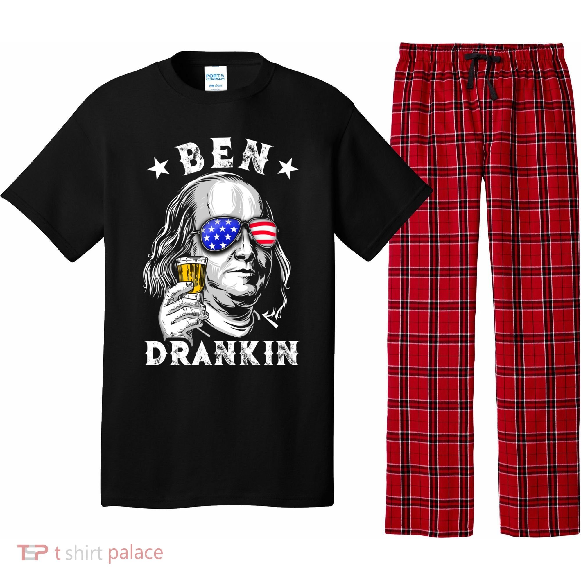 Ben Drankin Benjamin Franklin Funny Ing 4th Of July Usa Great Gift Pajama Set