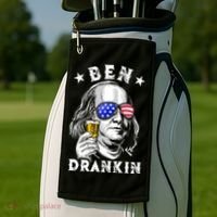 Ben Drankin Benjamin Franklin Funny Ing 4th Of July Usa Great Gift Golf Towel thumb 2