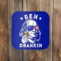 Ben Drankin Benjamin Franklin Funny Ing 4th Of July Usa Great Gift Coaster thumb 0