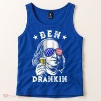 Ben Drankin Benjamin Franklin Funny Ing 4th Of July Usa Great Gift Tank Top thumb 2
